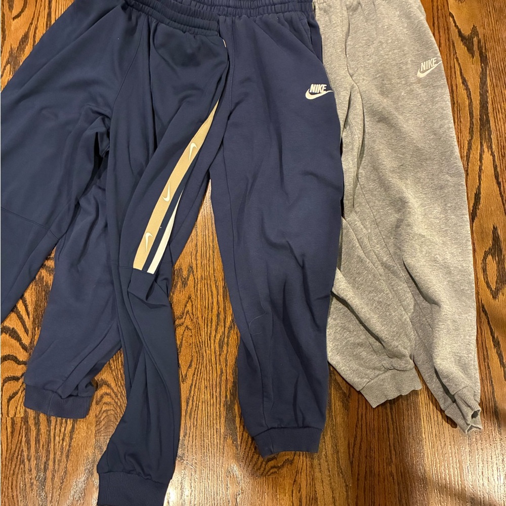 Nike Kids Sweatpants - Navy, Gray, and Tan